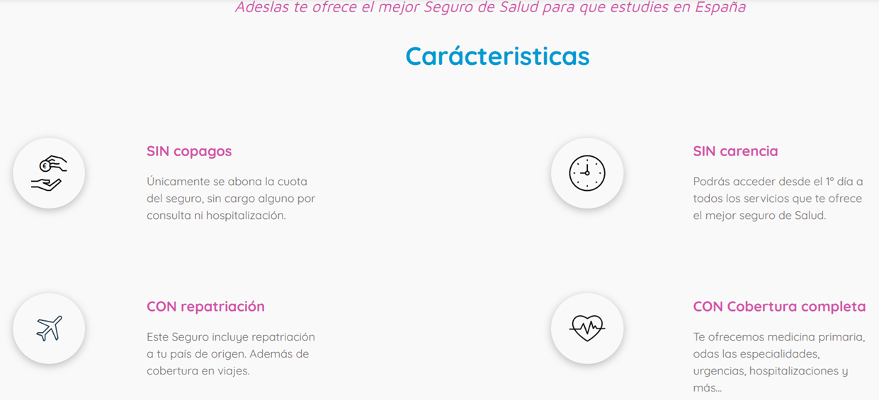 Agente exclusivo Adeslas seguros médicos para estudiantes extranjeros